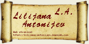 Lilijana Antonijev vizit kartica